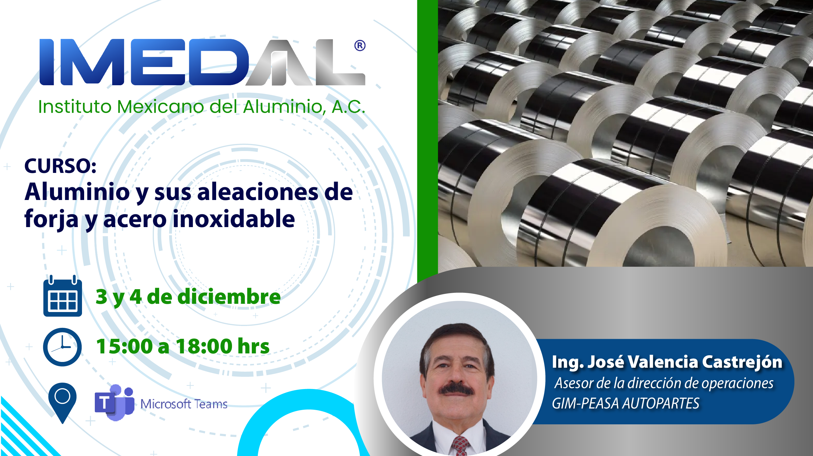 Curso: Aluminio y sus aleaciones de forja y acero inoxidable